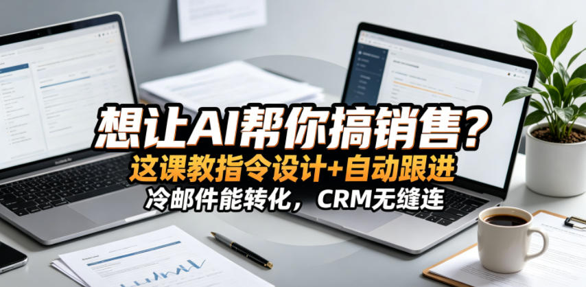 想让AI帮你搞销售？这课教指令设计+自动跟进，冷邮件能转化，CRM无缝连！【原创双语字幕】-保成圈-山云人力,分享创业咨询_最新网络项目资源