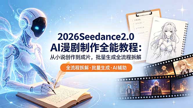 2026Seedance2.0 AI制作全能教程：从小说创作到成片，批量生成全流程拆解-保成圈-山云人力,分享创业咨询_最新网络项目资源