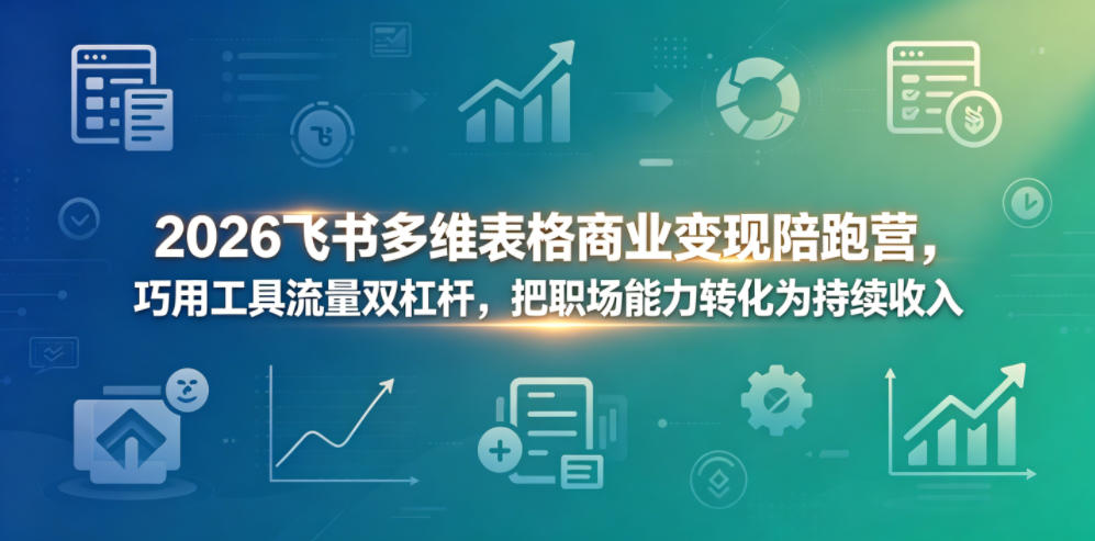 2026飞书多维表格商业变现陪跑营，巧用工具流量双杠杆，把职场能力转化为持续收入-保成圈-山云人力,分享创业咨询_最新网络项目资源