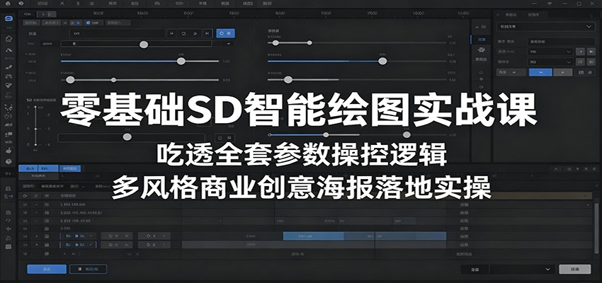 零基础SD智能绘图实战课：吃透全套参数操控逻辑，多风格商业创意海报落地实操-保成圈-山云人力,分享创业咨询_最新网络项目资源