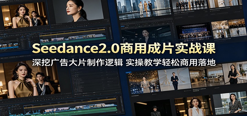 Seedance2.0商用成片实战课：深挖广告大片制作逻辑，实操教学轻松商用落地-保成圈-山云人力,分享创业咨询_最新网络项目资源