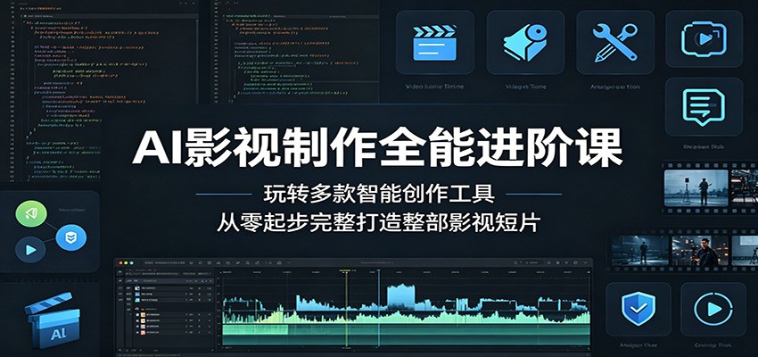 AI影视制作全能进阶课：玩转多款智能创作工具，从零起步完整打造整部影视短片-保成圈-山云人力,分享创业咨询_最新网络项目资源