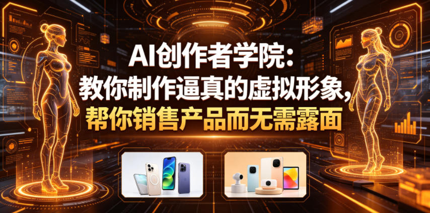 AI创作者学院：教你制作逼真的虚拟形象，帮你销售产品而无需露面【原创双语字幕】-保成圈-山云人力,分享创业咨询_最新网络项目资源