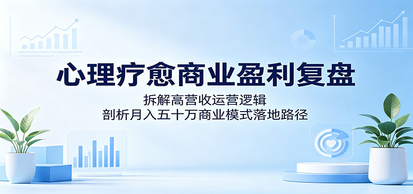 心理疗愈商业盈利复盘：拆解高营收运营逻辑，剖析月入五十万商业模式落地路径-保成圈-山云人力,分享创业咨询_最新网络项目资源