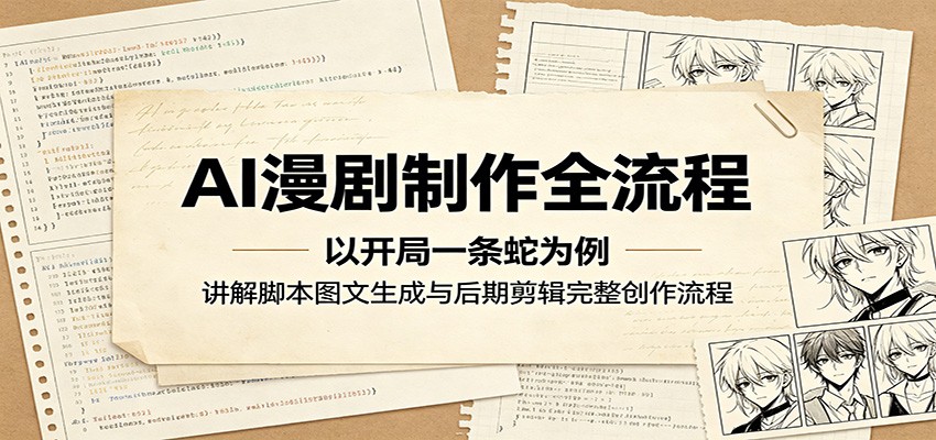 AI漫剧制作全流程：以开局一条蛇为例，讲解脚本图文生成与后期剪辑完整创作流程-保成圈-山云人力,分享创业咨询_最新网络项目资源