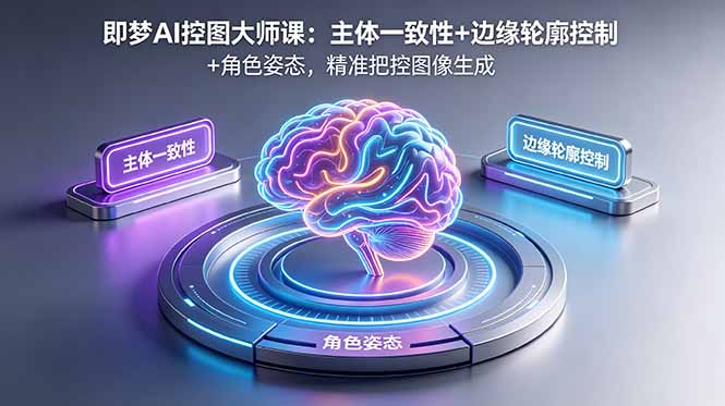 即梦AI控图大师课：主体一致性+边缘轮廓控制+角色姿态，精准把控图像生成-保成圈-山云人力,分享创业咨询_最新网络项目资源
