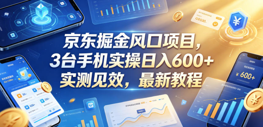京东掘金风口项目，3台手机实操日入600+，实测见效，最新教程【揭秘】-保成圈-山云人力,分享创业咨询_最新网络项目资源