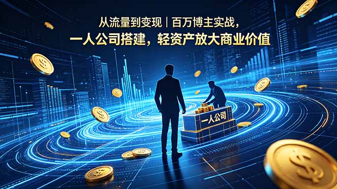 从流量到变现｜百万博主实战，一人公司搭建，轻资产放大商业价值-保成圈-山云人力,分享创业咨询_最新网络项目资源