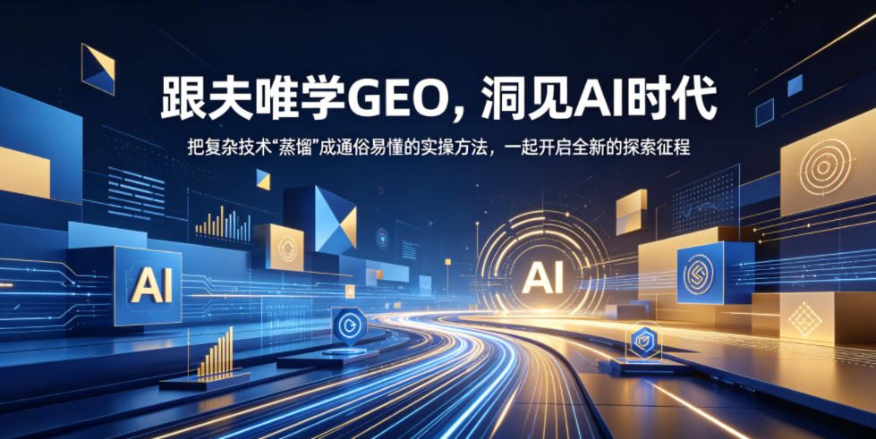 跟夫唯学GEO，洞见AI时代，把复杂技术“蒸馏”成通俗易懂的实操方法，一起开启全新的探索征程-保成圈-山云人力,分享创业咨询_最新网络项目资源