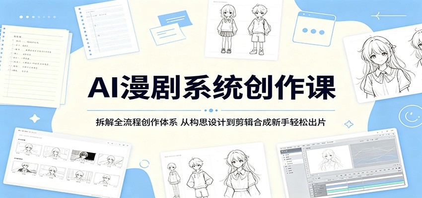 AI漫剧系统创作课：拆解全流程创作体系，从构思设计到剪辑合成新手轻松出片-保成圈-山云人力,分享创业咨询_最新网络项目资源