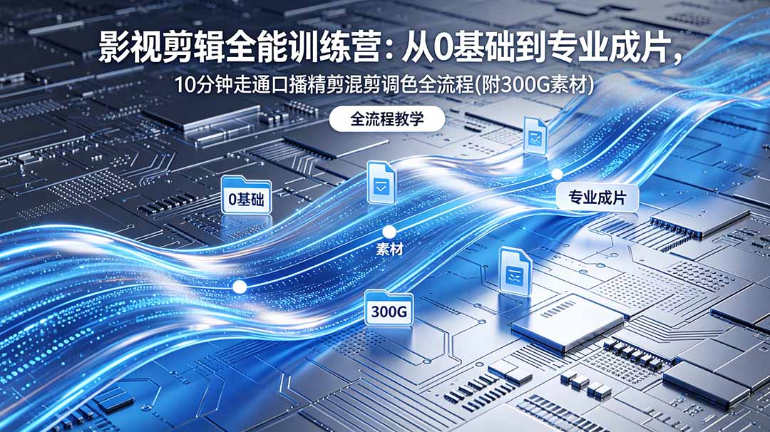 2026影视剪辑全能实战课｜0基础到专业成片，全流程教学，高清带300G素材-保成圈-山云人力,分享创业咨询_最新网络项目资源