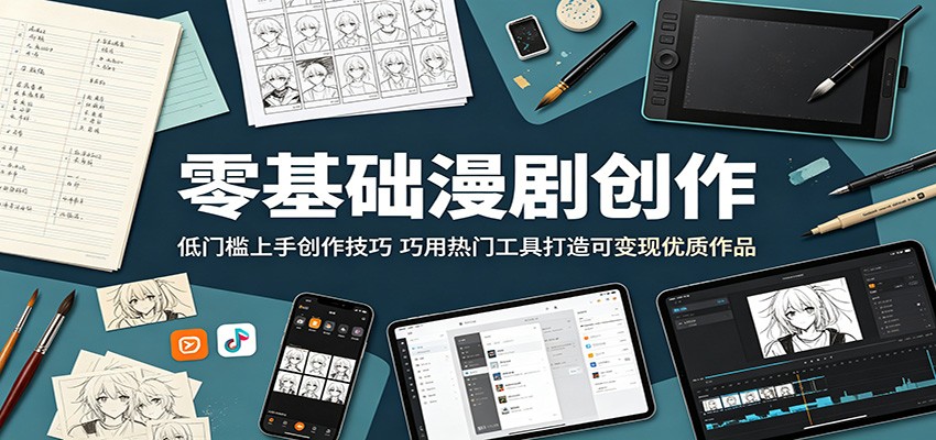 零基础漫剧创作：低门槛上手创作技巧，巧用热门工具打造可变现优质作品-保成圈-山云人力,分享创业咨询_最新网络项目资源