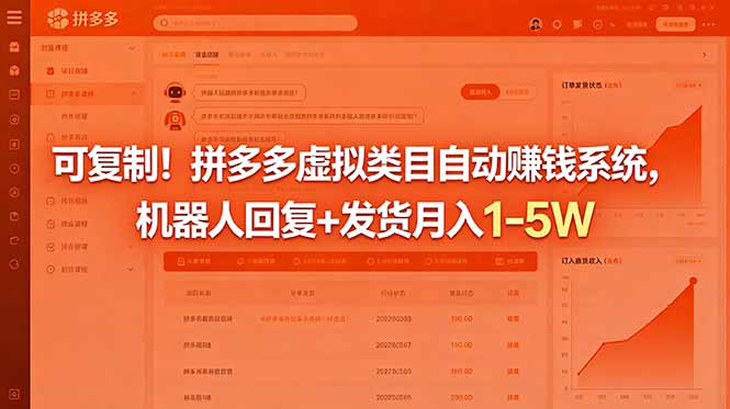 可复制！拼多多虚拟类目自动赚钱系统，机器人回复+发货月入 1-5W-保成圈-山云人力,分享创业咨询_最新网络项目资源