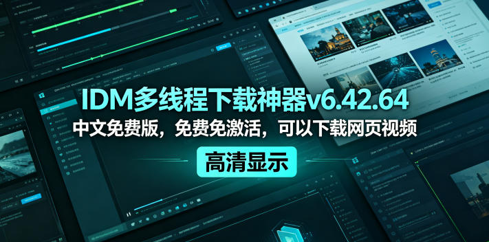 IDM多线程下载神器v6.42.64中文免费版，免费免激活，可以下载网页视频(例如飞书文档内的视频)-保成圈-山云人力,分享创业咨询_最新网络项目资源
