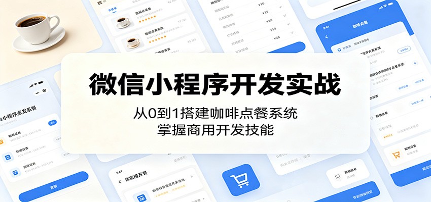 微信小程序开发实战：从0到1搭建咖啡点餐系统，掌握商用开发技能-保成圈-山云人力,分享创业咨询_最新网络项目资源
