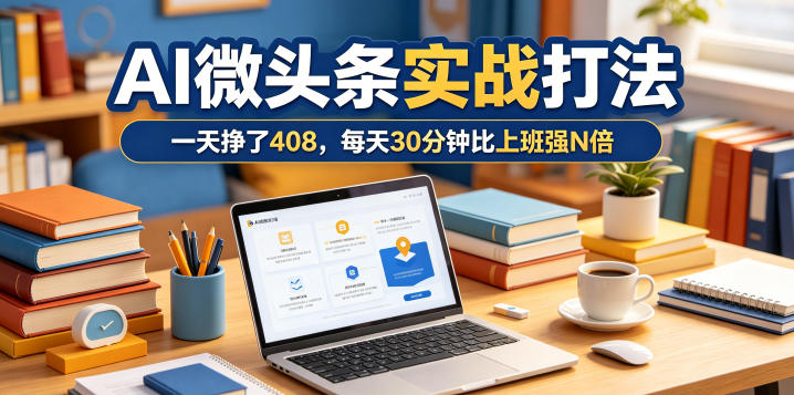 一天挣了408，AI微头条实战打法，每天30分钟比上班强N倍-保成圈-山云人力,分享创业咨询_最新网络项目资源