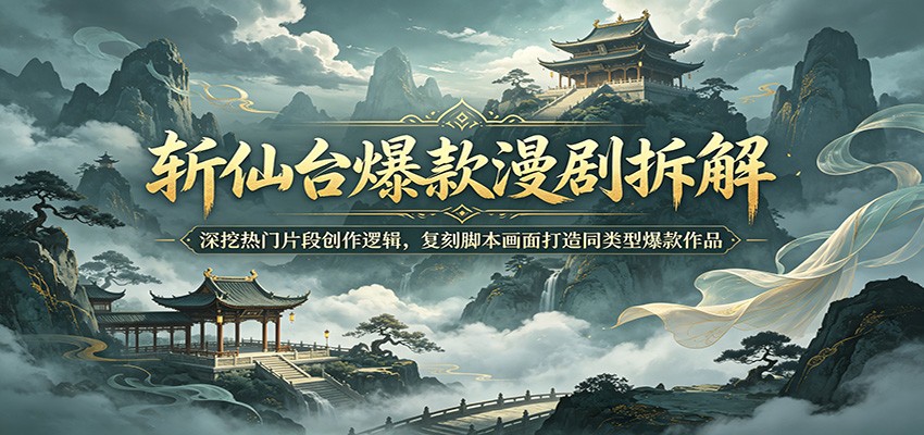 斩仙台爆款漫剧拆解：深挖热门片段创作逻辑，复刻脚本画面打造同类型爆款作品-保成圈-山云人力,分享创业咨询_最新网络项目资源