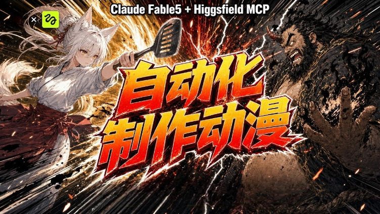 AI自动化动漫制作！Claude Fable 5接入Higgsfield MCP，直接生成完整创意内容-保成圈-山云人力,分享创业咨询_最新网络项目资源
