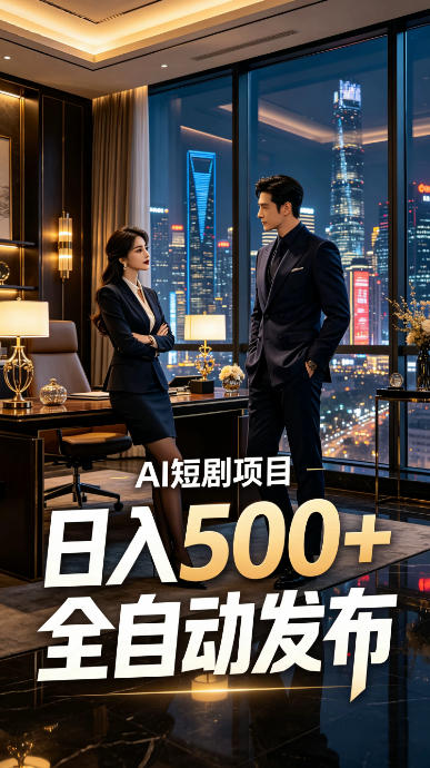 快手AI短剧自动发布，矩阵批量运营变现，轻资产副业项目，日入500+【揭秘】-保成圈-山云人力,分享创业咨询_最新网络项目资源