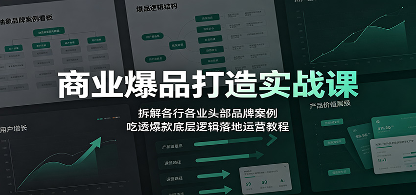 商业爆品打造实战课：拆解各行各业头部品牌案例，吃透爆款底层逻辑落地运营教程-保成圈-山云人力,分享创业咨询_最新网络项目资源