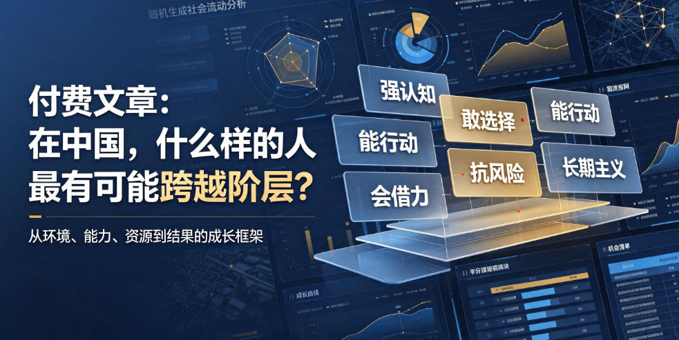 付费文章：在中国，什么样的人最有可能跨越阶层？-保成圈-山云人力,分享创业咨询_最新网络项目资源