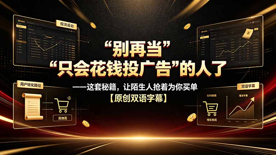 别再当“只会花钱投广告”的人了——这套秘籍，让陌生人抢着为你买单【原创双语字幕】-保成圈-山云人力,分享创业咨询_最新网络项目资源