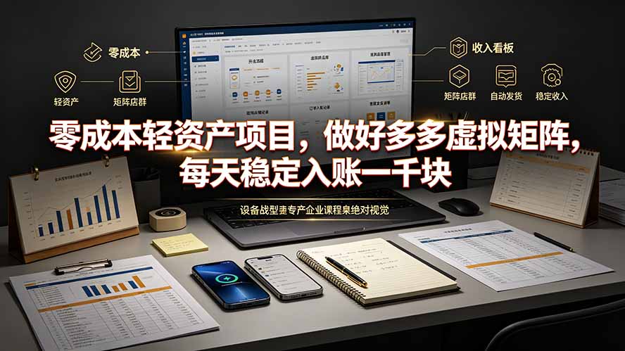零成本轻资产项目，做好多多虚拟矩阵，每天稳定入账一千块-保成圈-山云人力,分享创业咨询_最新网络项目资源