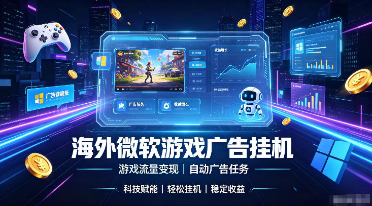 海外游戏广告自动挂G，轻资产海外副业风口，单设备稳定产出500+【揭秘】-保成圈-山云人力,分享创业咨询_最新网络项目资源