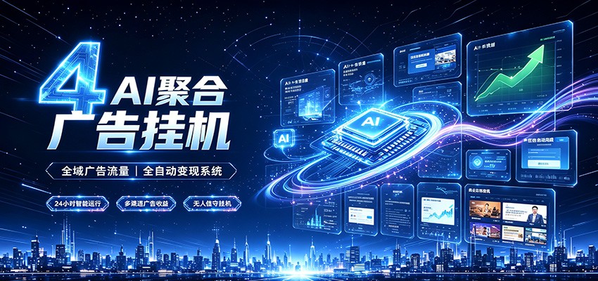 全域广告流量聚合，AI无人挂机稳赚佣金，打造长期稳定被动收入副业-保成圈-山云人力,分享创业咨询_最新网络项目资源
