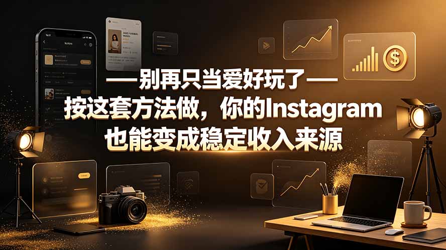 别再只当爱好玩了——按这套方法做，你的Instagram也能变成稳定收入来源-保成圈-山云人力,分享创业咨询_最新网络项目资源