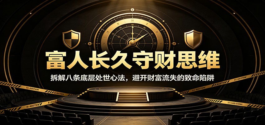 富人长久守财思维：拆解八条底层处世心法，避开财富流失的致命陷阱-保成圈-山云人力,分享创业咨询_最新网络项目资源