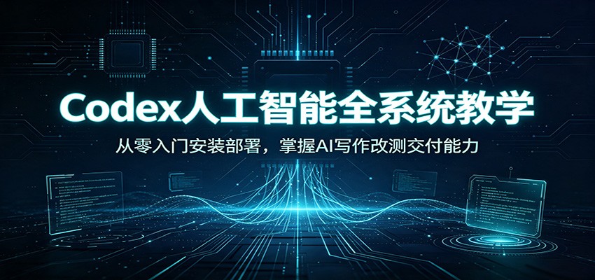 Codex人工智能全系统教学：从零入门安装部署，掌握AI写作改测交付能力-保成圈-山云人力,分享创业咨询_最新网络项目资源