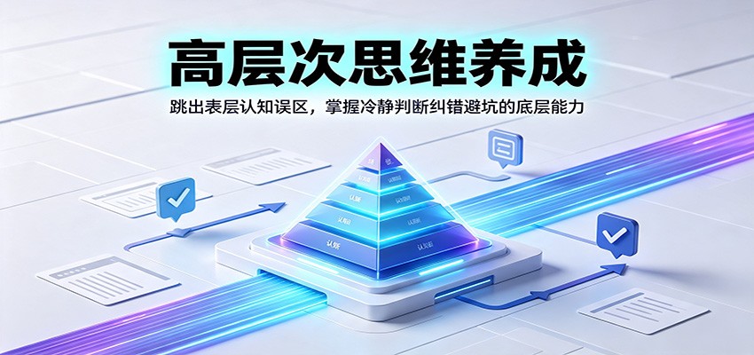 高层次思维养成：跳出表层认知误区，掌握冷静判断纠错避坑的底层能力-保成圈-山云人力,分享创业咨询_最新网络项目资源
