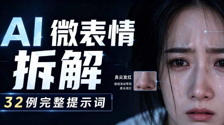 AI微表情拆解提示词合集，精准调控AI角色表情，可直接复用，0基础也能调出影视级表情变化-保成圈-山云人力,分享创业咨询_最新网络项目资源