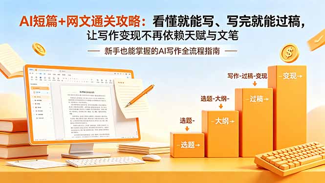 AI短篇+网文通关攻略-更新：看懂就能写、写完就能过稿，让写作变现不再依赖天赋与文笔-保成圈-山云人力,分享创业咨询_最新网络项目资源