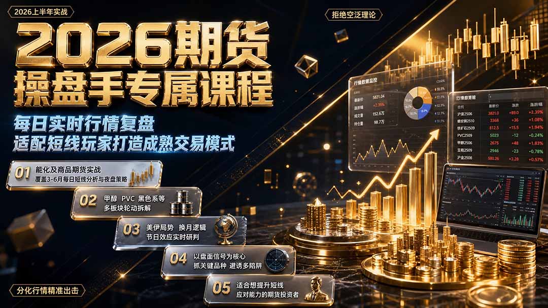 2026期货操盘手专属课程-更新8月，每日实时行情复盘，适配短线玩家打造成熟交易模式-保成圈-山云人力,分享创业咨询_最新网络项目资源