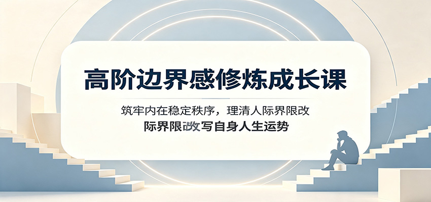 高阶边界感修炼成长课：筑牢内在稳定秩序，理清人际界限改写自身人生运势-保成圈-山云人力,分享创业咨询_最新网络项目资源