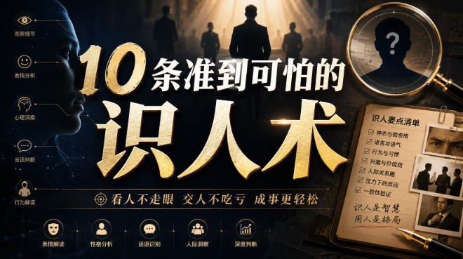 付费文章：10条准到可怕的识人术-保成圈-山云人力,分享创业咨询_最新网络项目资源