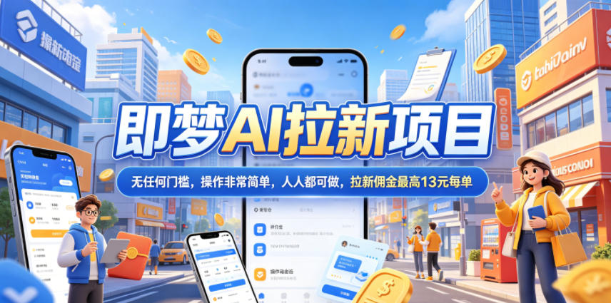 2026年即梦AI拉新项目最新玩法，无任何门槛，操作非常简单，人人都可做，拉新佣金最高13米每单(更新08月07日)-保成圈-山云人力,分享创业咨询_最新网络项目资源