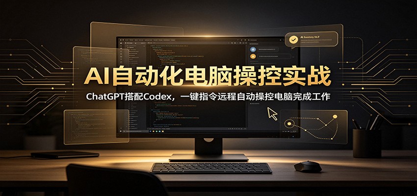 AI自动化电脑操控实战：ChatGPT搭配Codex，一键指令远程自动操控电脑完成工作-保成圈-山云人力,分享创业咨询_最新网络项目资源