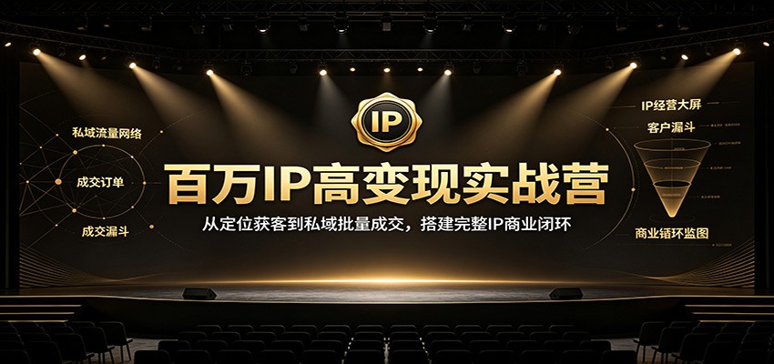 百万IP高变现实战营：从定位获客到私域批量成交，搭建完整IP商业闭环-保成圈-山云人力,分享创业咨询_最新网络项目资源