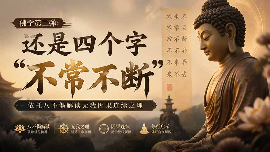 付费文章：佛学第二弹：还是四个字“不常不断”依托八不偈解读无我因果连续之理-保成圈-山云人力,分享创业咨询_最新网络项目资源