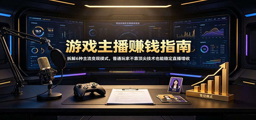 游戏主播赚钱指南：拆解6种主流变现模式，普通玩家不靠顶尖技术也能稳定直播增收-保成圈-山云人力,分享创业咨询_最新网络项目资源