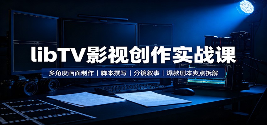 libTV影视创作实战课：多角度画面制作，脚本撰写，分镜叙事，爆款剧本爽点拆解-保成圈-山云人力,分享创业咨询_最新网络项目资源