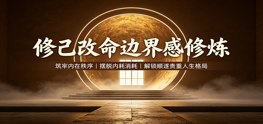 修己改命边界感修炼：筑牢内在秩序，摆脱内耗消耗，解锁顺遂贵重人生格局-保成圈-山云人力,分享创业咨询_最新网络项目资源