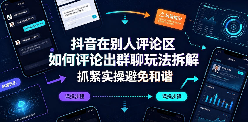 抖音在别人评论区如何评论出群聊玩法拆解，抓紧实操避免和谐-保成圈-山云人力,分享创业咨询_最新网络项目资源
