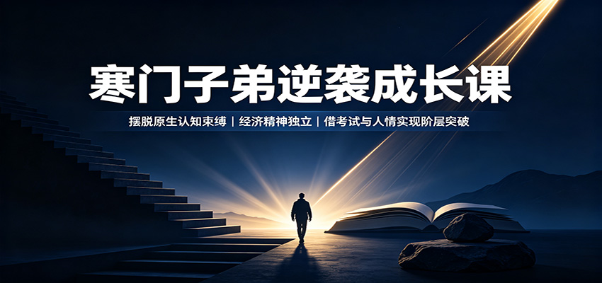 寒门子弟逆袭成长课：摆脱原生认知束缚，经济精神独立，借考试与人情实现阶层突破-保成圈-山云人力,分享创业咨询_最新网络项目资源