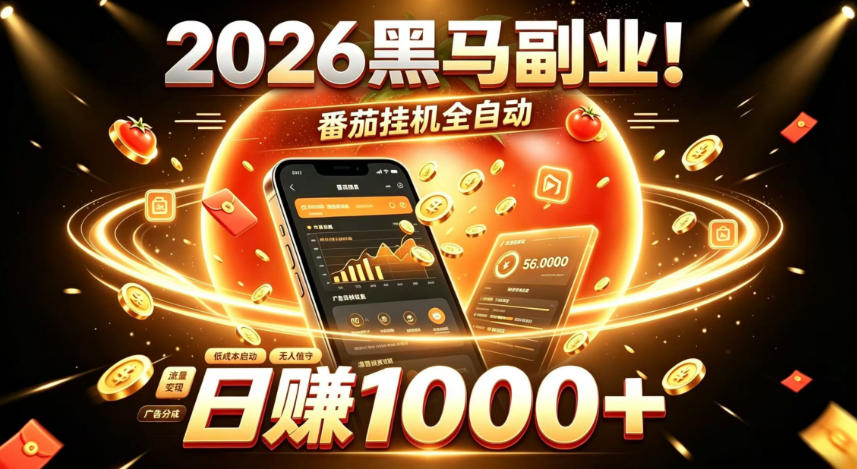 2026黑马副业！番茄挂G全自动日入1000+，操作最简单、门槛最低的线上轻资产项目【揭秘】-保成圈-山云人力,分享创业咨询_最新网络项目资源
