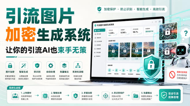引流图片加密生成系统，让你的引流AI也束手无策-保成圈-山云人力,分享创业咨询_最新网络项目资源