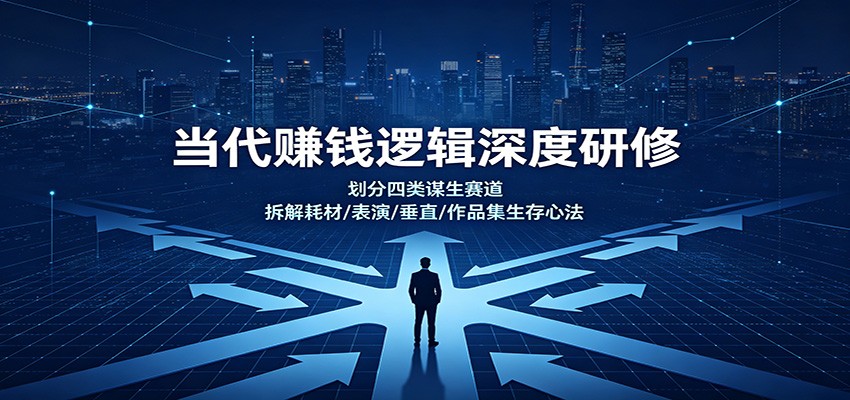 当代赚钱逻辑深度研修：划分四类谋生赛道，拆解耗材/表演/垂直/作品集生存心法-保成圈-山云人力,分享创业咨询_最新网络项目资源